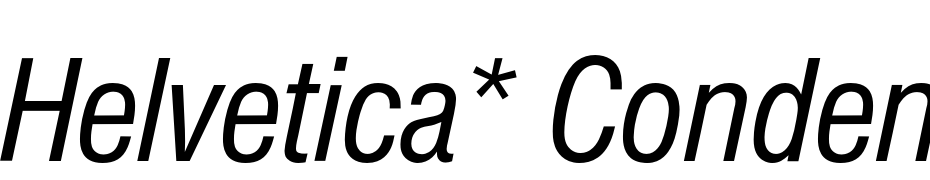 Helvetica* Condensed Light Italic Font Download Free
